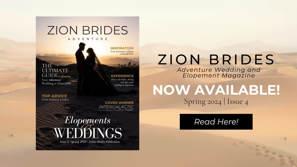 Zion Brides Adventure Wedding Magazine Banner